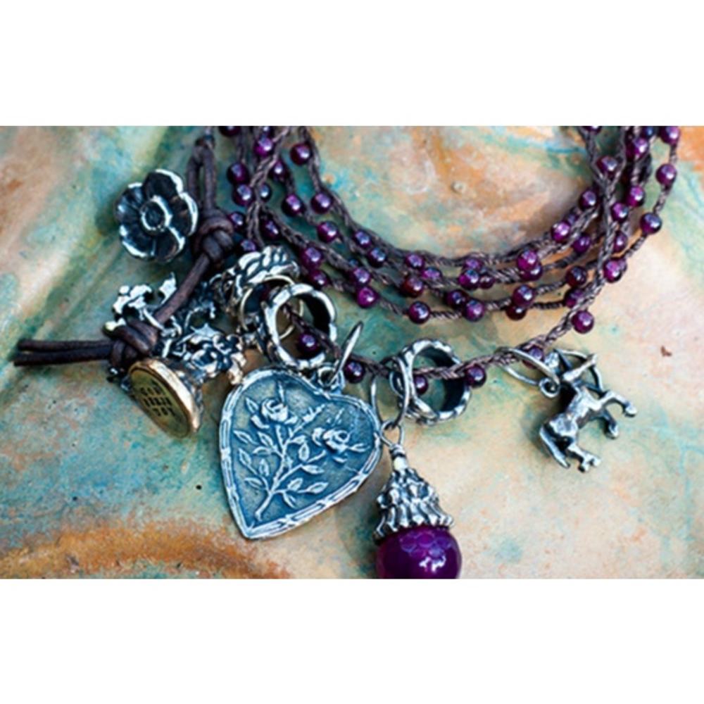 Love Heals 40" Love Heals 40" Black Spinel Braiided Necklace Wrap Bracelet LH52 - Picture 11 of 13
